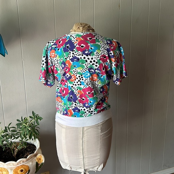 Floral cotton shirt. Vintage - Picture 4 of 5